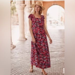 Garnet Hill Floral Maxi